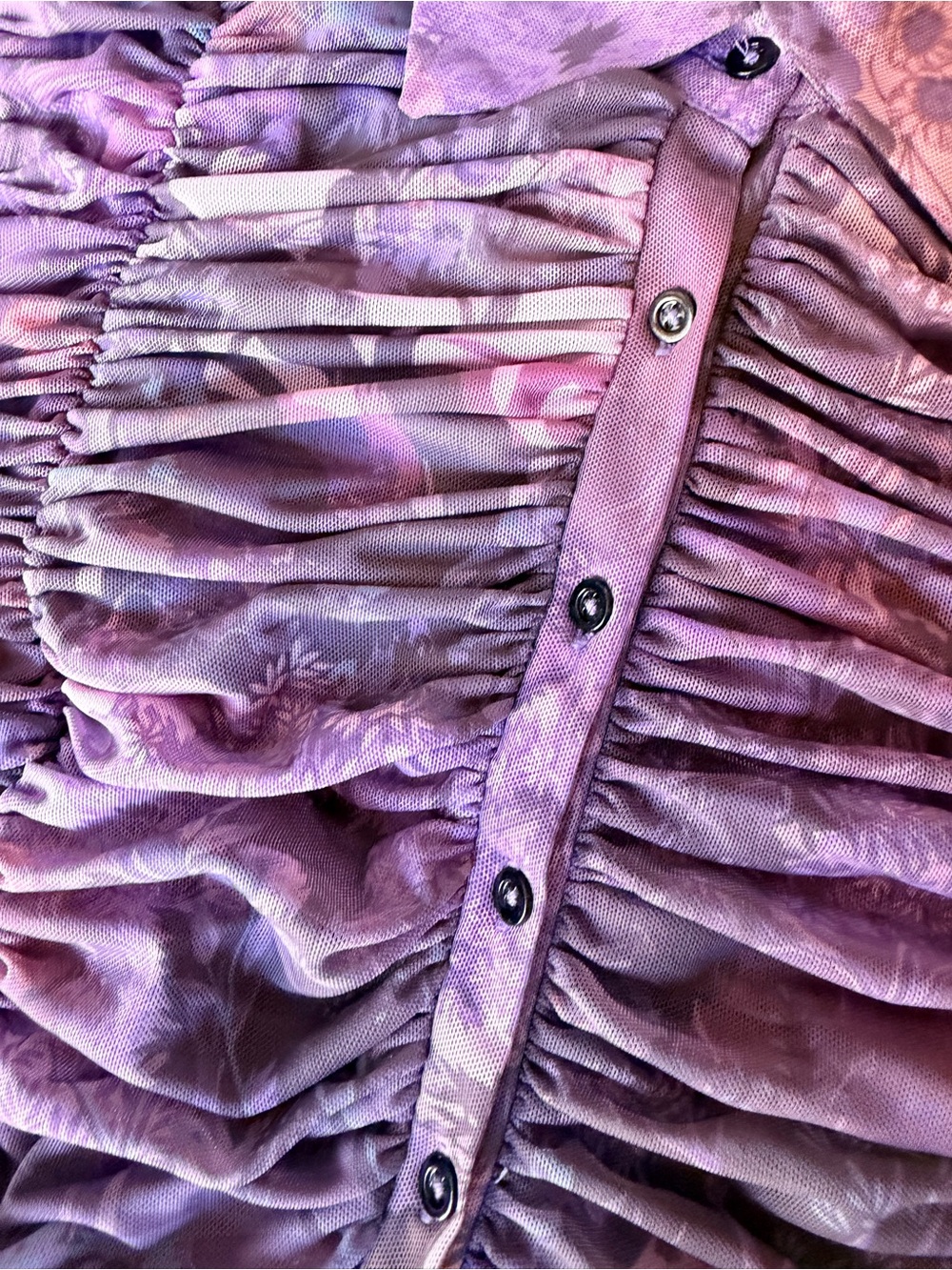 Anthropologie Pilcro Adore Ruched Button Down Top - Picture 10 of 11